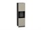 Шкаф пенал с 2-мя дверцами под технику Фьюжн Graphite, Silky Grey, 2140 В*Ш*Г 2132*600*576, фасад МДФ  Silky Grey, корпус  Graphite ms2510VVT_52306