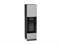 Шкаф пенал с 1-ой дверцей и ящиком под технику Фьюжн Graphite, Silky Light Grey, 2140 В*Ш*Г 2132*600*576, фасад МДФ  Silky Light Grey, корпус  Graphite ms2510VVT_66714