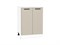 Кухонный гарнитур модульный Фрейм-02 В*Ш*Г 2340*2200*600, фасад МДФ  Cream Silk, корпус  Белый, столешница  Камень бежевый ms2510VVT_70037