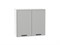 Шкаф верхний с 2-мя дверцами Фрейм Белый, Grey Silk, 720, 800 В*Ш*Г 716*800*324, фасад МДФ  Grey Silk, корпус  Белый ms2510VVT_68988