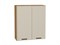 Шкаф верхний с 2-мя дверцами Фрейм Дуб Вотан, Cream Silk, 920, 800 В*Ш*Г 920*800*324, фасад МДФ  Cream Silk, корпус  Дуб Вотан ms2510VVT_69830