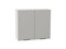 Кухонный гарнитур модульный Флэт-03 В*Ш*Г 2140*800*600, фасад ЛДСП  Light Grey In 2S, корпус  Белый, столешница  Мрамор горный ms2510VVT_77692