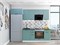 Кухонный гарнитур модульный Флэт-01 В*Ш*Г 2140*2600*600, фасад ЛДСП  Grey-green In 2S, корпус  Белый, столешница  Мрамор черный ms2510VVT_57230