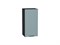 Шкаф верхний с 1-ой дверцей Флэт Graphite, Grey-green In 2S, 720, 350 В*Ш*Г 716*350*318, фасад ЛДСП  Grey-green In 2S, корпус  Graphite ms2510VVT_65163