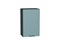 Шкаф верхний с 1-ой дверцей Флэт Graphite, Grey-green In 2S, 720, 450 В*Ш*Г 716*450*318, фасад ЛДСП  Grey-green In 2S, корпус  Graphite ms2510VVT_56908
