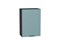 Шкаф верхний с 1-ой дверцей Флэт Graphite, Grey-green In 2S, 720, 500 В*Ш*Г 716*500*318, фасад ЛДСП  Grey-green In 2S, корпус  Graphite ms2510VVT_56909