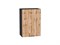 Шкаф верхний с 1-ой дверцей Флэт Graphite, Wotan Oak 2S, 720, 500 В*Ш*Г 716*500*318, фасад ЛДСП  Wotan Oak 2S, корпус  Graphite ms2510VVT_52609