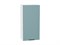 Шкаф верхний с 1-ой дверцей Флэт Белый, Grey-green In 2S, 920, 450 В*Ш*Г 920*450*318, фасад ЛДСП  Grey-green In 2S, корпус  Белый ms2510VVT_56902