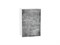Шкаф верхний с 1-ой дверцей Флэт Белый, Temple Stone 2S, 720, 500 В*Ш*Г 716*500*318, фасад ЛДСП  Temple Stone 2S, корпус  Белый ms2510VVT_52619