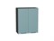 Шкаф верхний с 2-мя дверцами Флэт Graphite, Grey-green In 2S, 720, 600 В*Ш*Г 716*600*318, фасад ЛДСП  Grey-green In 2S, корпус  Graphite ms2510VVT_56920