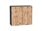 Шкаф верхний с 2-мя дверцами Флэт Graphite, Wotan Oak 2S, 720, 800 В*Ш*Г 716*800*318, фасад ЛДСП  Wotan Oak 2S, корпус  Graphite ms2510VVT_52641
