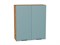 Шкаф верхний с 2-мя дверцами Флэт Дуб Вотан, Grey-green In 2S, 920, 800 В*Ш*Г 920*800*318, фасад ЛДСП  Grey-green In 2S, корпус  Дуб Вотан ms2510VVT_62477