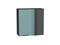 Шкаф верхний прямой угловой Флэт Graphite, Grey-green In 2S, 720, 700 В*Ш*Г 716*700*345, фасад ЛДСП  Grey-green In 2S, корпус  Graphite ms2510VVT_60276