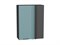 Шкаф верхний прямой угловой Флэт Graphite, Grey-green In 2S, 920 В*Ш*Г 920*700*345, фасад ЛДСП  Grey-green In 2S, корпус  Graphite ms2510VVT_60277