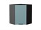 Шкаф верхний угловой Флэт Graphite, Grey-green In 2S, 720 В*Ш*Г 716*600*600, фасад ЛДСП  Grey-green In 2S, корпус  Graphite ms2510VVT_56930
