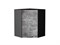 Шкаф верхний угловой Флэт Graphite, Temple Stone 2S, 720 В*Ш*Г 716*600*600, фасад ЛДСП  Temple Stone 2S, корпус  Graphite ms2510VVT_52666