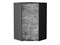 Шкаф верхний угловой Флэт Graphite, Temple Stone 2S, 920 В*Ш*Г 920*600*600, фасад ЛДСП  Temple Stone 2S, корпус  Graphite ms2510VVT_52667