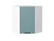 Шкаф верхний угловой Флэт Белый, Grey-green In 2S, 720 В*Ш*Г 716*600*600, фасад ЛДСП  Grey-green In 2S, корпус  Белый ms2510VVT_56928