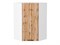 Шкаф верхний угловой Флэт Белый, Wotan Oak 2S, 920 В*Ш*Г 920*600*600, фасад ЛДСП  Wotan Oak 2S, корпус  Белый ms2510VVT_52661