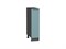Шкаф нижний с 1-ой дверцей Флэт Graphite, Grey-green In 2S, 200 В*Ш*Г 816*200*478, фасад ЛДСП  Grey-green In 2S, корпус  Graphite ms2510VVT_66208