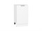 Шкаф нижний с 1-ой дверцей Флэт Белый, White In 2S, 450 В*Ш*Г 816*450*478, фасад ЛДСП  White In 2S, корпус  Белый ms2510VVT_55690