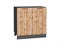 Шкаф нижний с 2-мя дверцами Флэт Graphite, Wotan Oak 2S, 800 В*Ш*Г 816*800*478, фасад ЛДСП  Wotan Oak 2S, корпус  Graphite ms2510VVT_52723