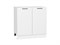 Шкаф нижний с 2-мя дверцами Флэт Белый, White In 2S, 800 В*Ш*Г 816*800*478, фасад ЛДСП  White In 2S, корпус  Белый ms2510VVT_55703