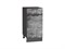 Шкаф нижний с 1-ой дверцей и ящиком Флэт Graphite, Temple Stone 2S, 400 В*Ш*Г 816*400*478, фасад ЛДСП  Temple Stone 2S, корпус  Graphite ms2510VVT_52690