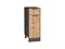 Шкаф нижний с 1-ой дверцей и ящиком Флэт Graphite, Wotan Oak 2S, 300 В*Ш*Г 816*300*478, фасад ЛДСП  Wotan Oak 2S, корпус  Graphite ms2510VVT_52683