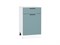 Шкаф нижний с 1-ой дверцей и ящиком Флэт Белый, Grey-green In 2S, 500 В*Ш*Г 816*500*478, фасад ЛДСП  Grey-green In 2S, корпус  Белый ms2510VVT_56934