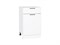 Шкаф нижний с 1-ой дверцей и ящиком Флэт Белый, White In 2S, 500 В*Ш*Г 816*500*478, фасад ЛДСП  White In 2S, корпус  Белый ms2510VVT_55684