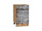 Шкаф нижний с 1-ой дверцей и ящиком Флэт Дуб Вотан, Temple Stone 2S, 500 В*Ш*Г 816*500*478, фасад ЛДСП  Temple Stone 2S, корпус  Дуб Вотан ms2510VVT_62528