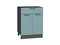Шкаф нижний с 2-мя дверцами и ящиком Флэт Graphite, Grey-green In 2S, 600 В*Ш*Г 816*600*478, фасад ЛДСП  Grey-green In 2S, корпус  Graphite ms2510VVT_56952