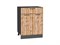 Шкаф нижний с 2-мя дверцами и ящиком Флэт Graphite, Wotan Oak 2S, 600 В*Ш*Г 816*600*478, фасад ЛДСП  Wotan Oak 2S, корпус  Graphite ms2510VVT_52717