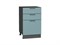 Шкаф нижний с 3-мя ящиками Флэт Graphite, Grey-green In 2S, 500 В*Ш*Г 816*500*478, фасад ЛДСП  Grey-green In 2S, корпус  Graphite ms2510VVT_56969
