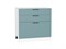 Шкаф нижний с 3-мя ящиками Флэт Белый, Grey-green In 2S, 800 В*Ш*Г 816*800*478, фасад ЛДСП  Grey-green In 2S, корпус  Белый ms2510VVT_56966