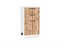 Шкаф нижний с 3-мя ящиками Флэт Белый, Wotan Oak 2S, 400 В*Ш*Г 816*400*478, фасад ЛДСП  Wotan Oak 2S, корпус  Белый ms2510VVT_52729