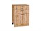 Шкаф нижний с 3-мя ящиками Флэт Дуб Вотан, Wotan Oak 2S, 600 В*Ш*Г 816*600*478, фасад ЛДСП  Wotan Oak 2S, корпус  Дуб Вотан ms2510VVT_62593