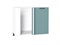 Шкаф нижний угловой Флэт Белый, Grey-green In 2S В*Ш*Г 816*890*478, фасад ЛДСП  Grey-green In 2S, корпус  Белый ms2510VVT_56960
