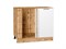 Шкаф нижний угловой Флэт Дуб Вотан, White In 2S В*Ш*Г 816*890*478, фасад ЛДСП  White In 2S, корпус  Дуб Вотан ms2510VVT_62604