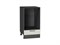 Шкаф нижний под духовку Флэт Graphite, Cashmere In 2S, 450 В*Ш*Г 816*450*476, фасад ЛДСП  Cashmere In 2S, корпус  Graphite ms2510VVT_67102
