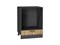 Шкаф нижний под духовку Флэт Graphite, Wotan Oak 2S, 600 В*Ш*Г 816*600*476, фасад ЛДСП  Wotan Oak 2S, корпус  Graphite ms2510VVT_52677