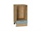 Шкаф нижний под духовку Флэт Дуб Вотан, Grey-green In 2S, 450 В*Ш*Г 816*450*476, фасад ЛДСП  Grey-green In 2S, корпус  Дуб Вотан ms2510VVT_67104