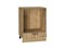 Шкаф нижний под духовку Флэт Дуб Вотан, Wotan Oak 2S, 600 В*Ш*Г 816*600*476, фасад ЛДСП  Wotan Oak 2S, корпус  Дуб Вотан ms2510VVT_62512