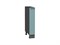 Шкаф нижний бутылочница Флэт Graphite, Grey-green In 2S, 150 В*Ш*Г 816*150*478, фасад ЛДСП  Grey-green In 2S, корпус  Graphite ms2510VVT_56891