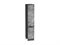 Шкаф пенал с 2-мя дверцами Флэт Graphite, Temple Stone 2S, 2140, 400 В*Ш*Г 2132*400*574, фасад ЛДСП  Temple Stone 2S, корпус  Graphite ms2510VVT_52784
