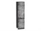 Шкаф пенал с 2-мя дверцами Флэт Graphite, Temple Stone 2S, 2340, 600 В*Ш*Г 2336*600*574, фасад ЛДСП  Temple Stone 2S, корпус  Graphite ms2510VVT_52787