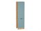 Шкаф пенал с 2-мя дверцами Флэт Дуб Вотан, Grey-green In 2S, 2340, 600 В*Ш*Г 2336*600*574, фасад ЛДСП  Grey-green In 2S, корпус  Дуб Вотан ms2510VVT_62640