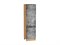 Шкаф пенал с 2-мя дверцами Флэт Дуб Вотан, Temple Stone 2S, 2140, 600 В*Ш*Г 2132*600*574, фасад ЛДСП  Temple Stone 2S, корпус  Дуб Вотан ms2510VVT_62646