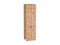 Шкаф пенал с 2-мя дверцами Флэт Дуб Вотан, Wotan Oak 2S, 2140, 600 В*Ш*Г 2132*600*574, фасад ЛДСП  Wotan Oak 2S, корпус  Дуб Вотан ms2510VVT_62642